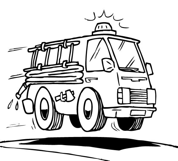 ぬりえページ: 消防車 (交通機関) #135823 - 無料の印刷可能なぬりえページ