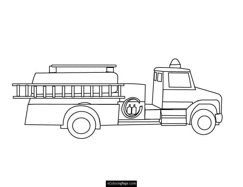 ぬりえページ: 消防車 (交通機関) #135832 - 無料の印刷可能なぬりえページ