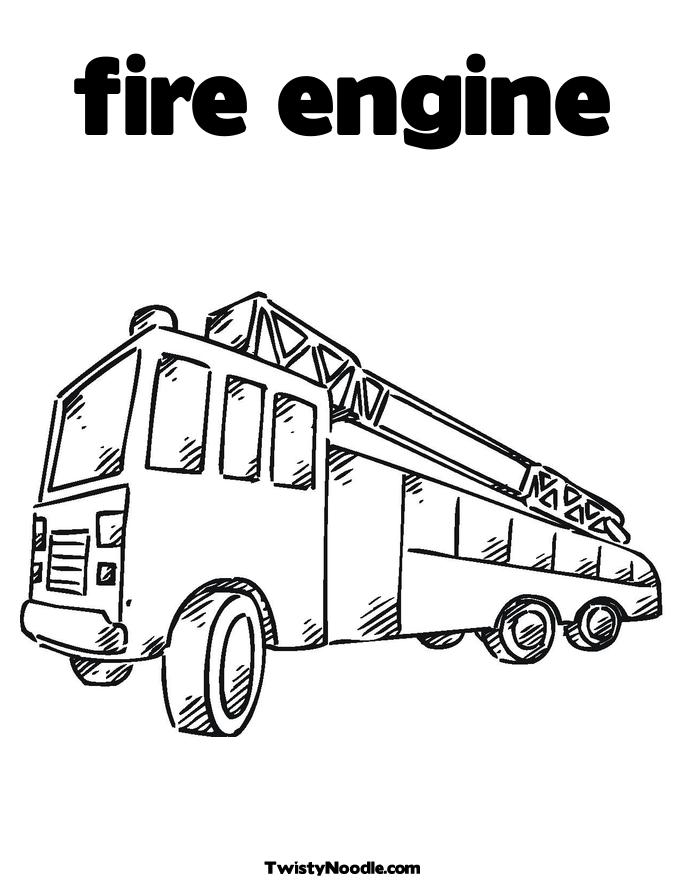 ぬりえページ: 消防車 (交通機関) #135833 - 無料の印刷可能なぬりえページ