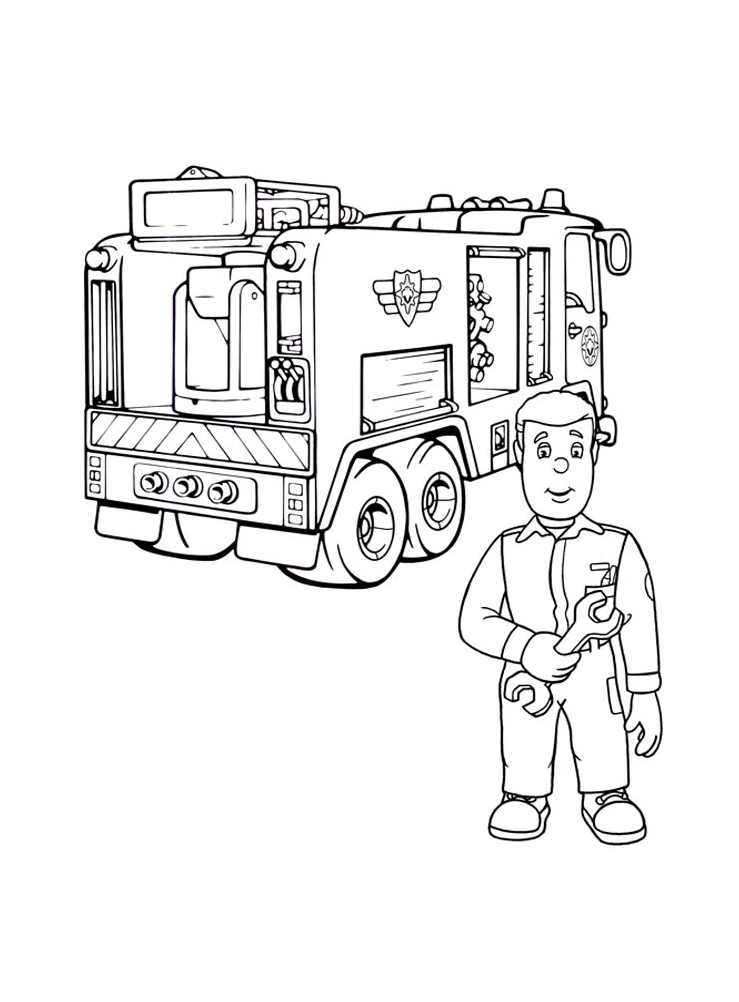 ぬりえページ: 消防車 (交通機関) #135839 - 無料の印刷可能なぬりえページ