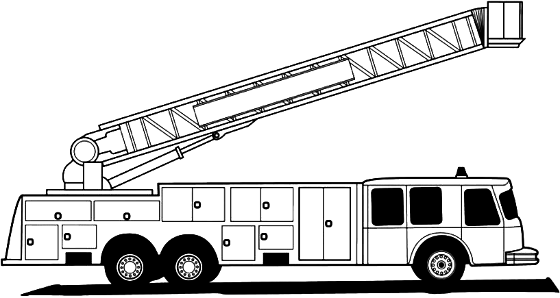 ぬりえページ: 消防車 (交通機関) #135852 - 無料の印刷可能なぬりえページ
