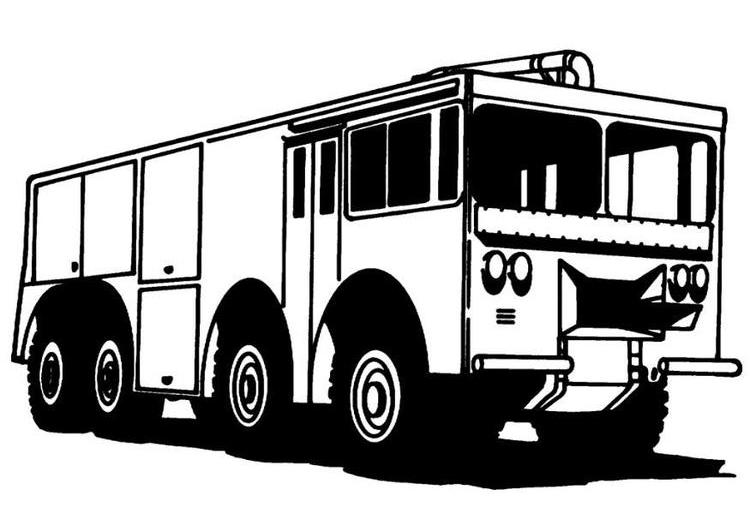 ぬりえページ: 消防車 (交通機関) #135872 - 無料の印刷可能なぬりえページ