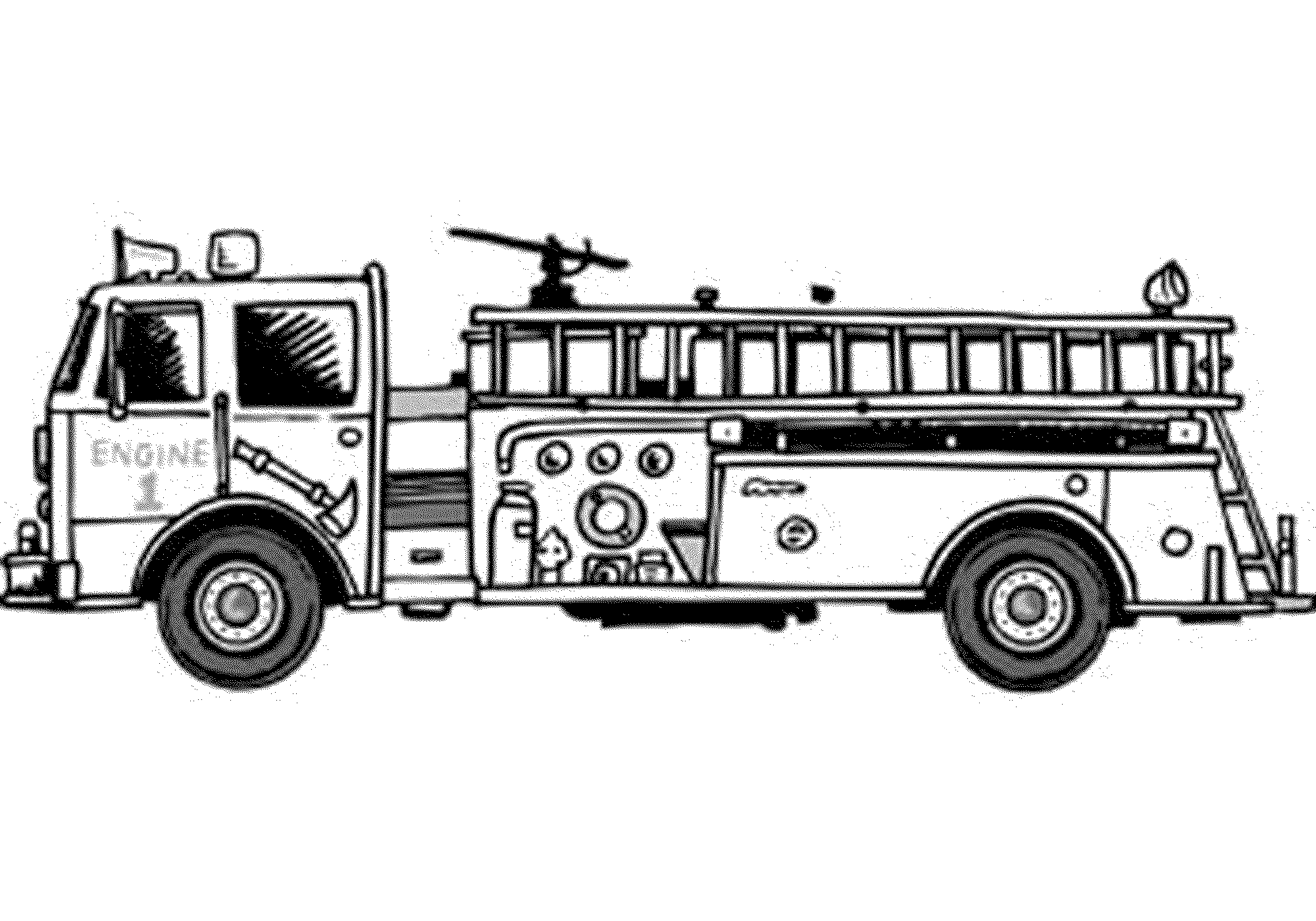 ぬりえページ: 消防車 (交通機関) #135978 - 無料の印刷可能なぬりえページ