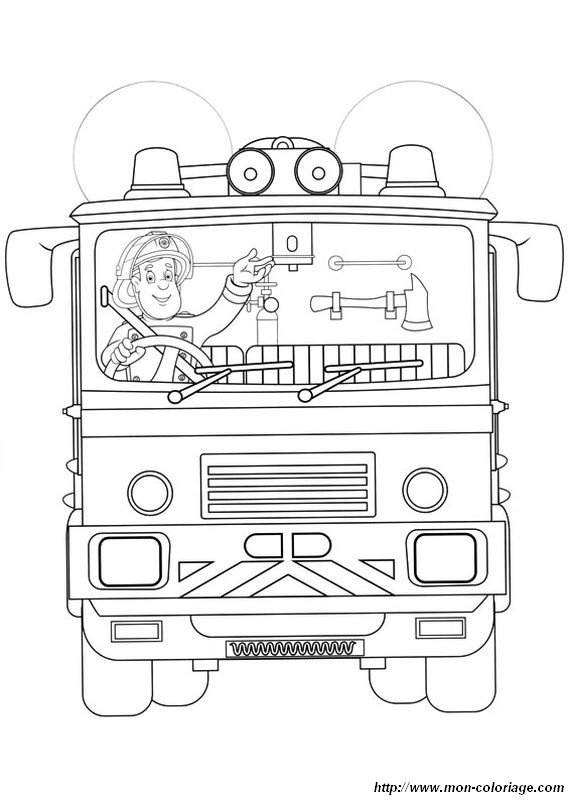ぬりえページ: 消防車 (交通機関) #136010 - 無料の印刷可能なぬりえページ