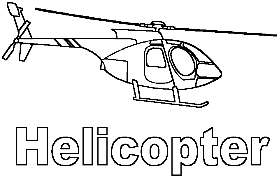 ぬりえページ: ヘリコプター (交通機関) #136028 - 無料の印刷可能なぬりえページ