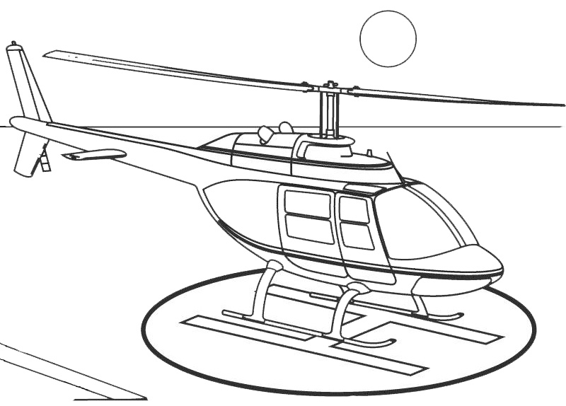 ぬりえページ: ヘリコプター (交通機関) #136031 - 無料の印刷可能なぬりえページ