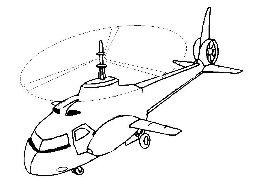 ぬりえページ: ヘリコプター (交通機関) #136033 - 無料の印刷可能なぬりえページ