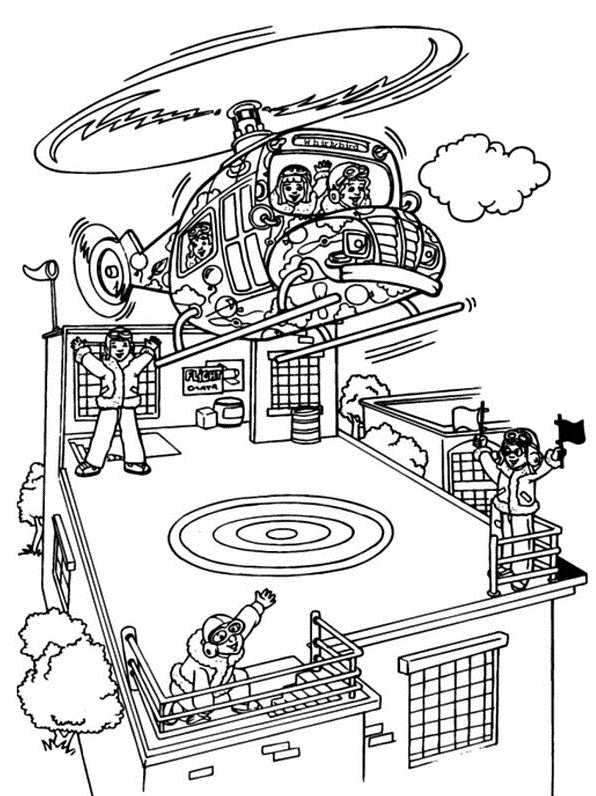 ぬりえページ: ヘリコプター (交通機関) #136058 - 無料の印刷可能なぬりえページ