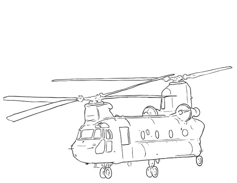 ぬりえページ: ヘリコプター (交通機関) #136083 - 無料の印刷可能なぬりえページ