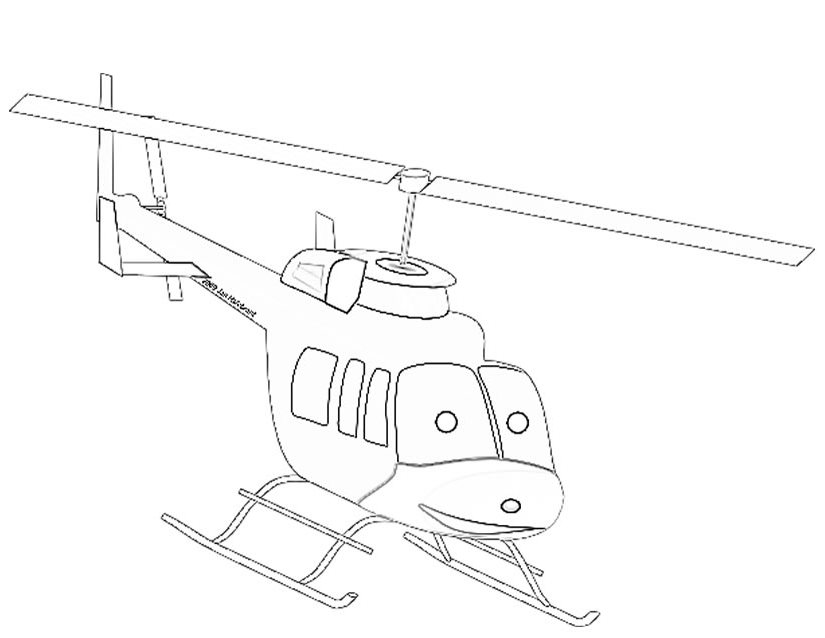 ぬりえページ: ヘリコプター (交通機関) #136091 - 無料の印刷可能なぬりえページ