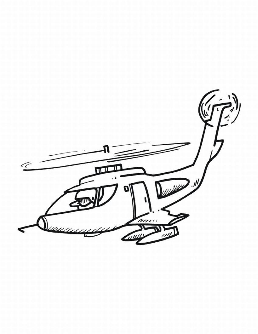ぬりえページ: ヘリコプター (交通機関) #136171 - 無料の印刷可能なぬりえページ