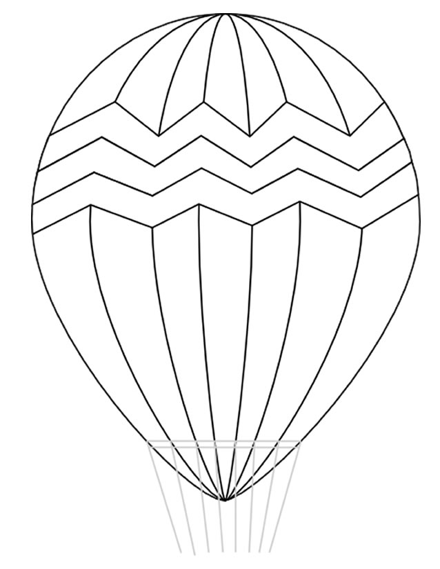ぬりえページ: 熱気球 (交通機関) #134584 - 無料の印刷可能なぬりえページ