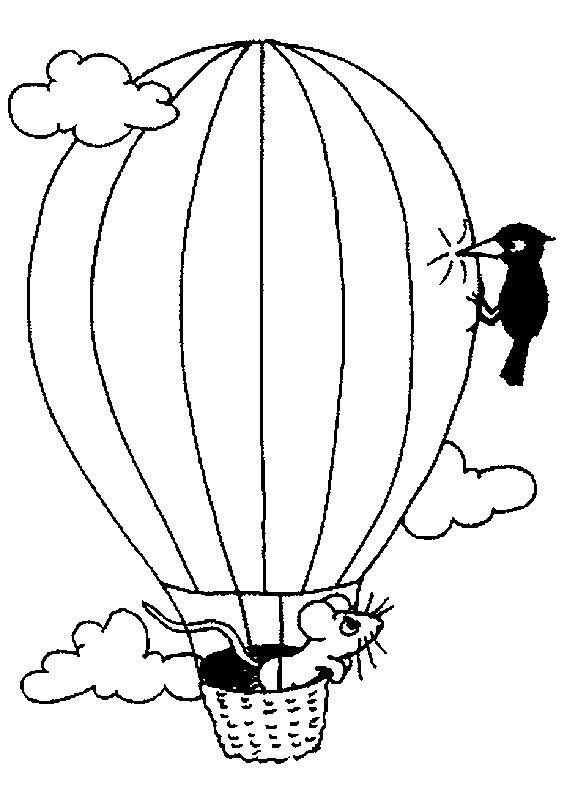 ぬりえページ: 熱気球 (交通機関) #134591 - 無料の印刷可能なぬりえページ
