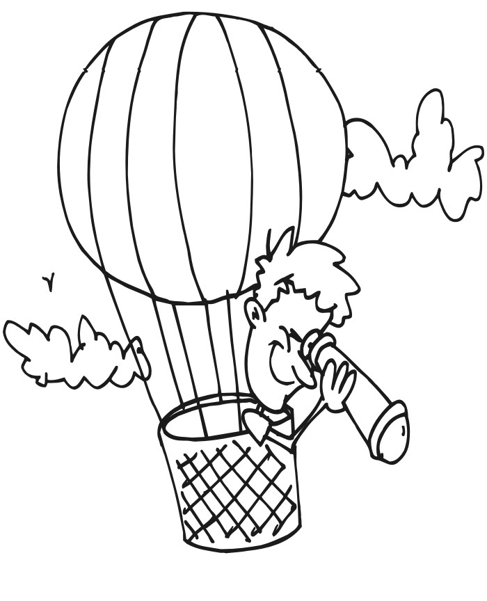 ぬりえページ: 熱気球 (交通機関) #134622 - 無料の印刷可能なぬりえページ