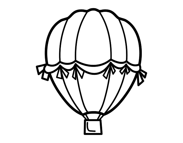 ぬりえページ: 熱気球 (交通機関) #134630 - 無料の印刷可能なぬりえページ