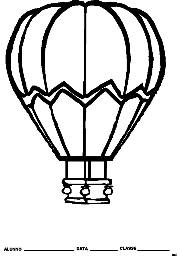 ぬりえページ: 熱気球 (交通機関) #134637 - 無料の印刷可能なぬりえページ
