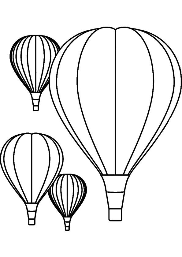 ぬりえページ: 熱気球 (交通機関) #134645 - 無料の印刷可能なぬりえページ