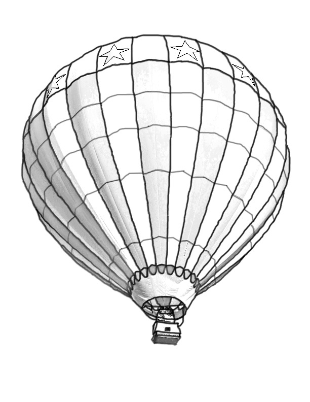 ぬりえページ: 熱気球 (交通機関) #134647 - 無料の印刷可能なぬりえページ