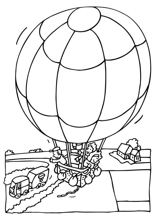 ぬりえページ: 熱気球 (交通機関) #134658 - 無料の印刷可能なぬりえページ