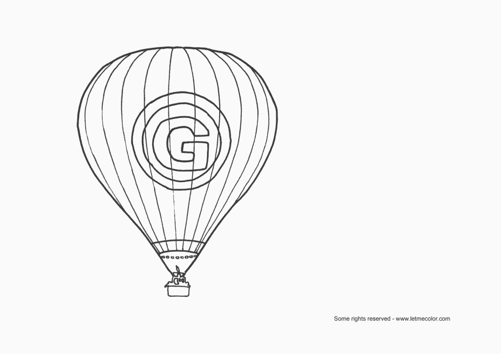 ぬりえページ: 熱気球 (交通機関) #134674 - 無料の印刷可能なぬりえページ
