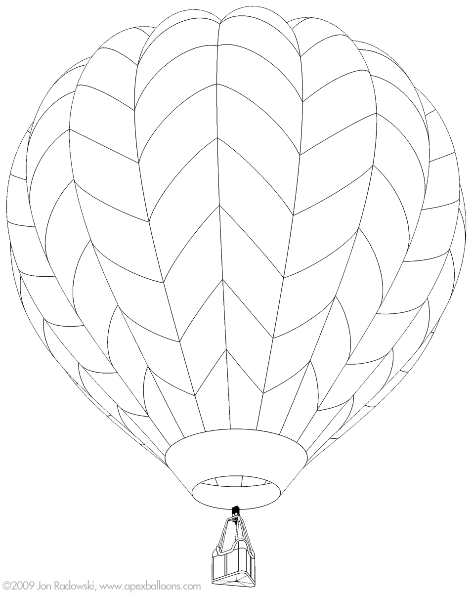 ぬりえページ: 熱気球 (交通機関) #134679 - 無料の印刷可能なぬりえページ