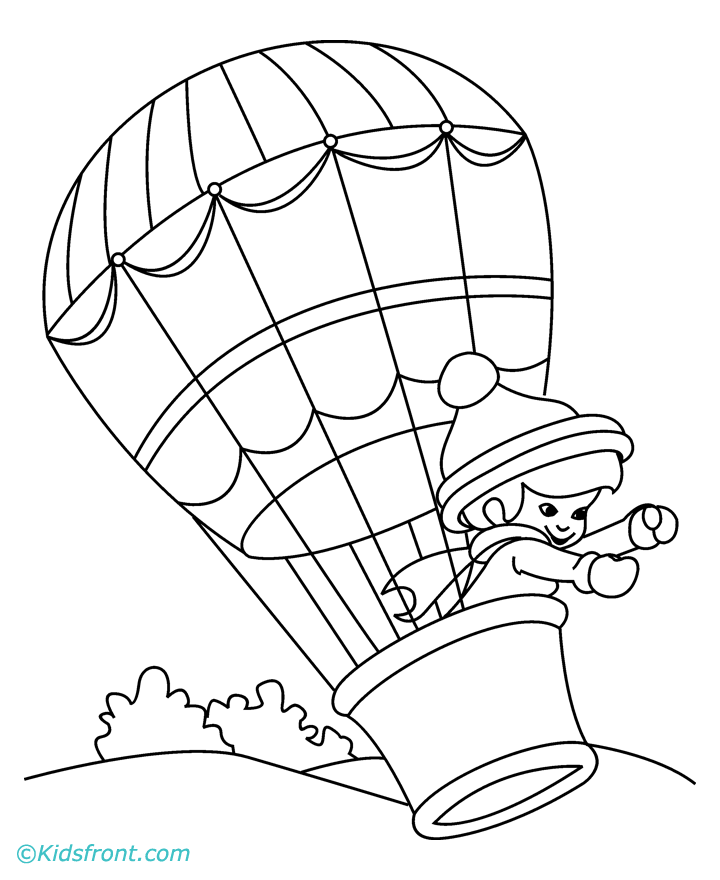 ぬりえページ: 熱気球 (交通機関) #134680 - 無料の印刷可能なぬりえページ