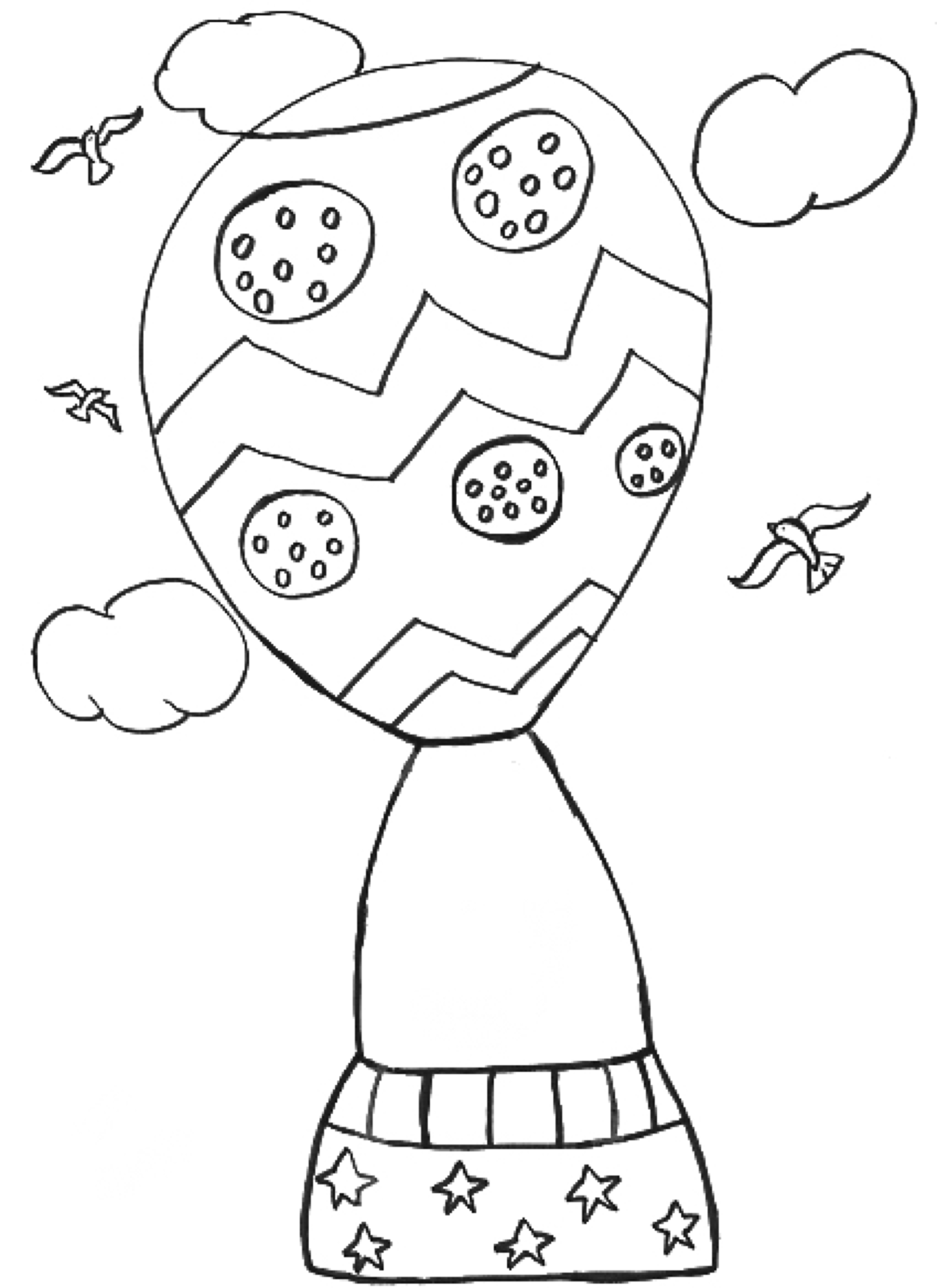 ぬりえページ: 熱気球 (交通機関) #134681 - 無料の印刷可能なぬりえページ