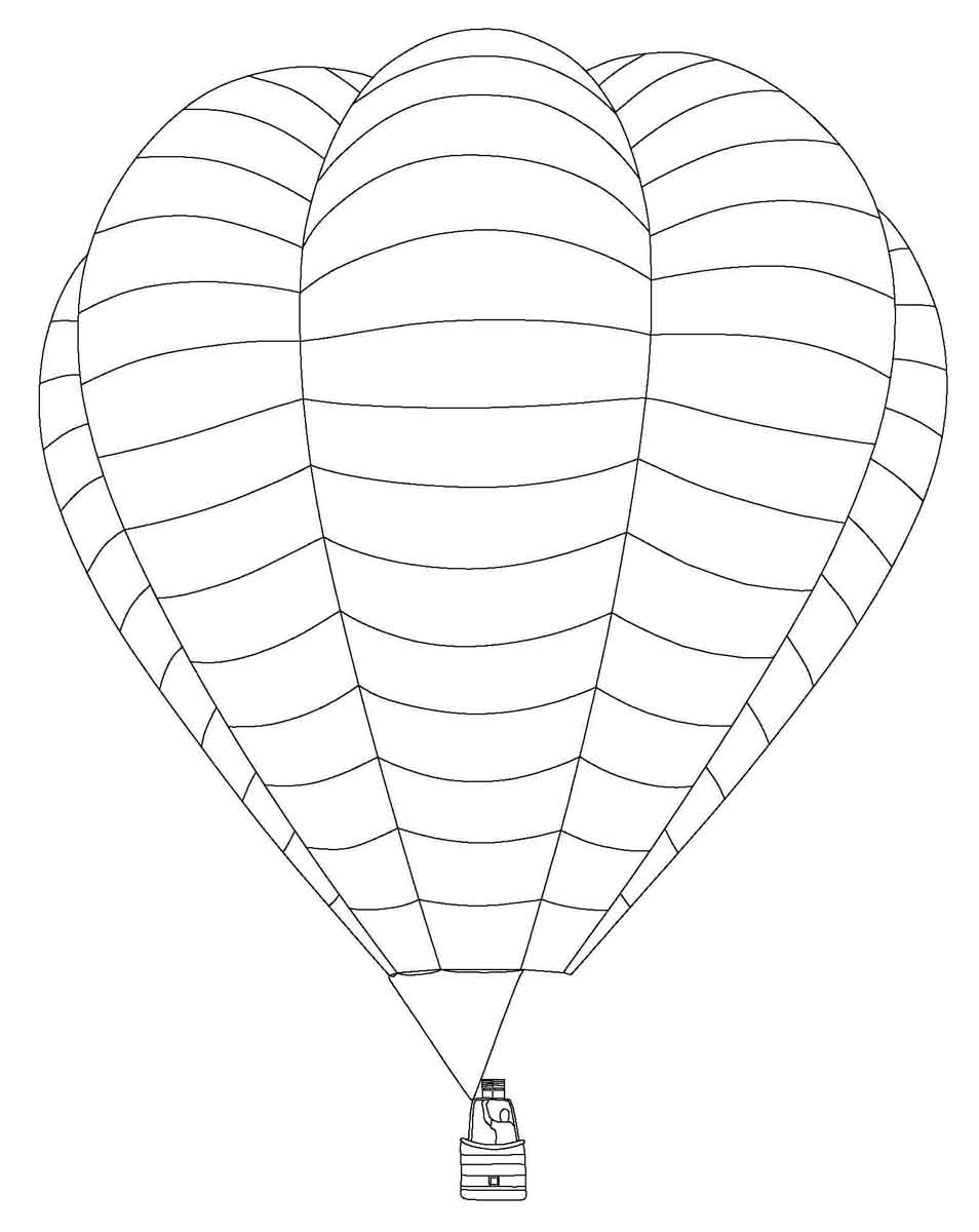 ぬりえページ: 熱気球 (交通機関) #134707 - 無料の印刷可能なぬりえページ