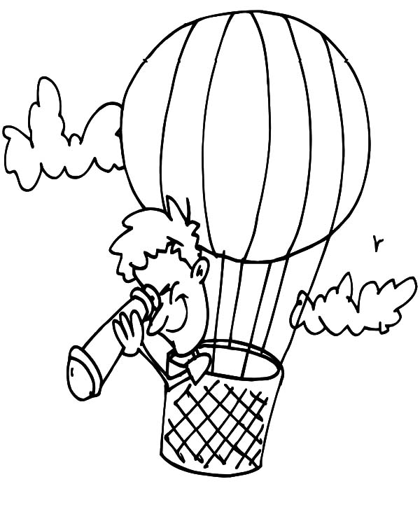 ぬりえページ: 熱気球 (交通機関) #134710 - 無料の印刷可能なぬりえページ