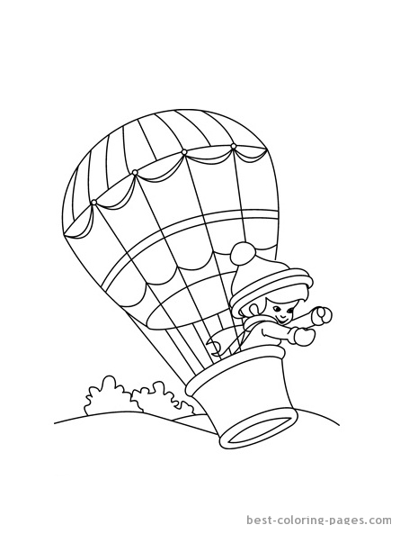 ぬりえページ: 熱気球 (交通機関) #134719 - 無料の印刷可能なぬりえページ