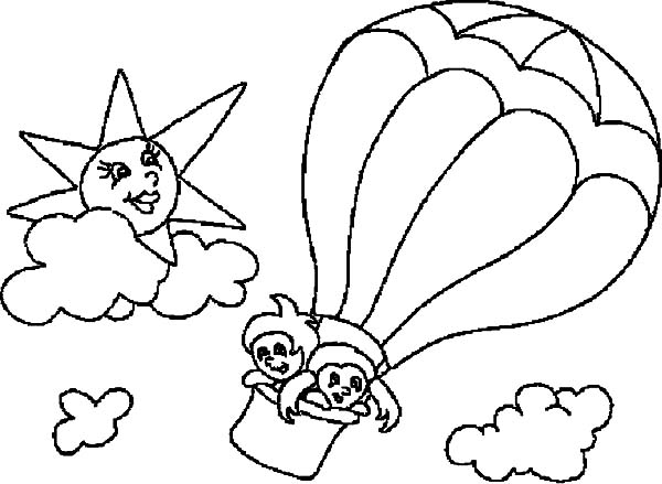 ぬりえページ: 熱気球 (交通機関) #134720 - 無料の印刷可能なぬりえページ