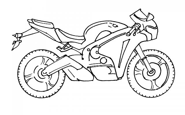 ぬりえページ: バイク (交通機関) #136251 - 無料の印刷可能なぬりえページ