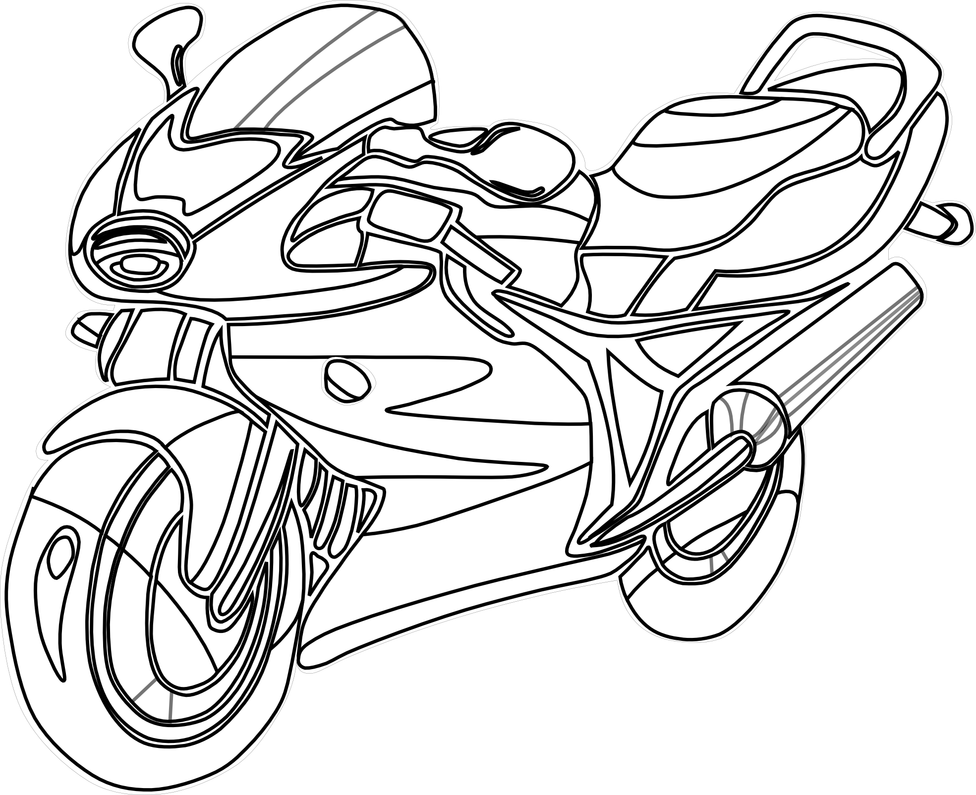 ぬりえページ: バイク (交通機関) #136252 - 無料の印刷可能なぬりえページ