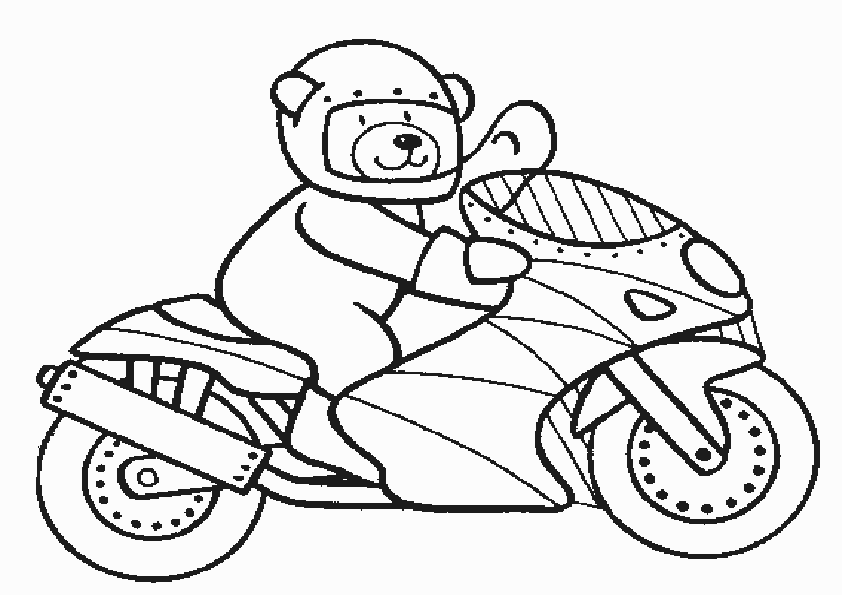 ぬりえページ: バイク (交通機関) #136260 - 無料の印刷可能なぬりえページ