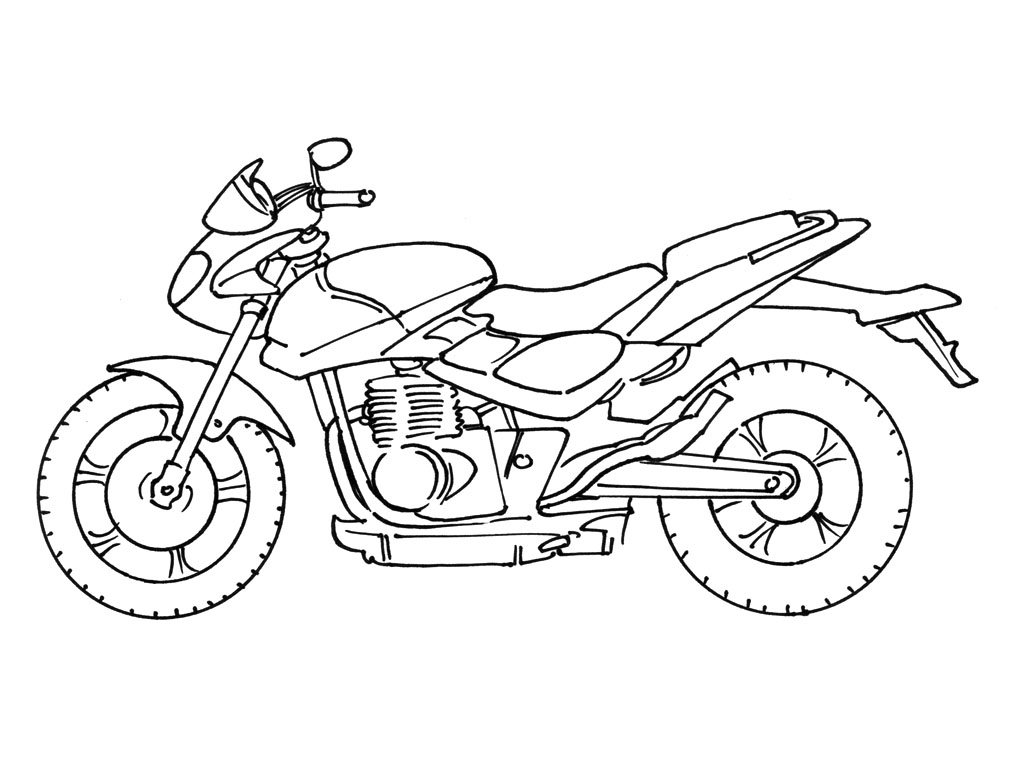 ぬりえページ: バイク (交通機関) #136265 - 無料の印刷可能なぬりえページ