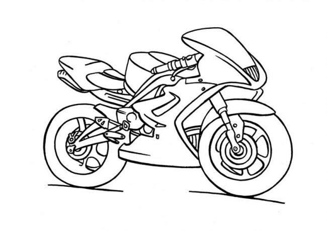 ぬりえページ: バイク (交通機関) #136272 - 無料の印刷可能なぬりえページ