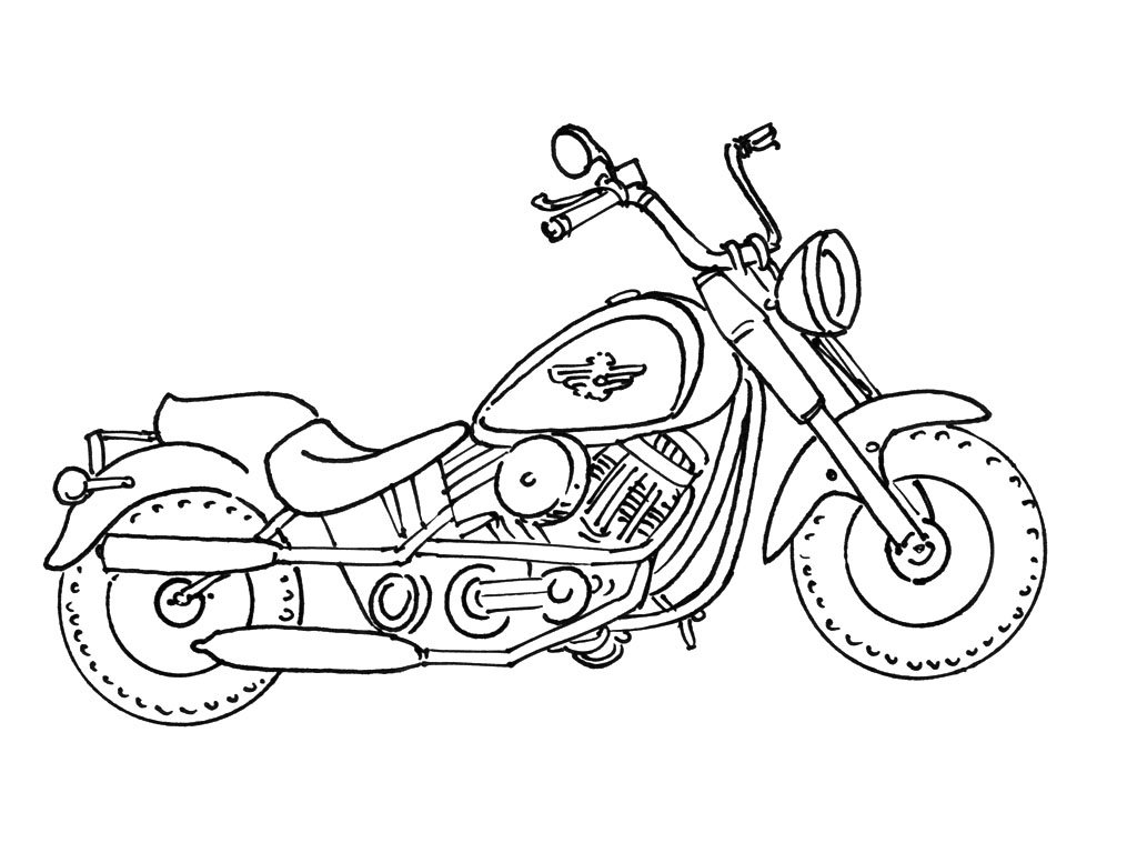 ぬりえページ: バイク (交通機関) #136284 - 無料の印刷可能なぬりえページ
