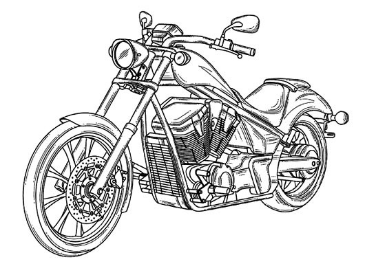 ぬりえページ: バイク (交通機関) #136296 - 無料の印刷可能なぬりえページ