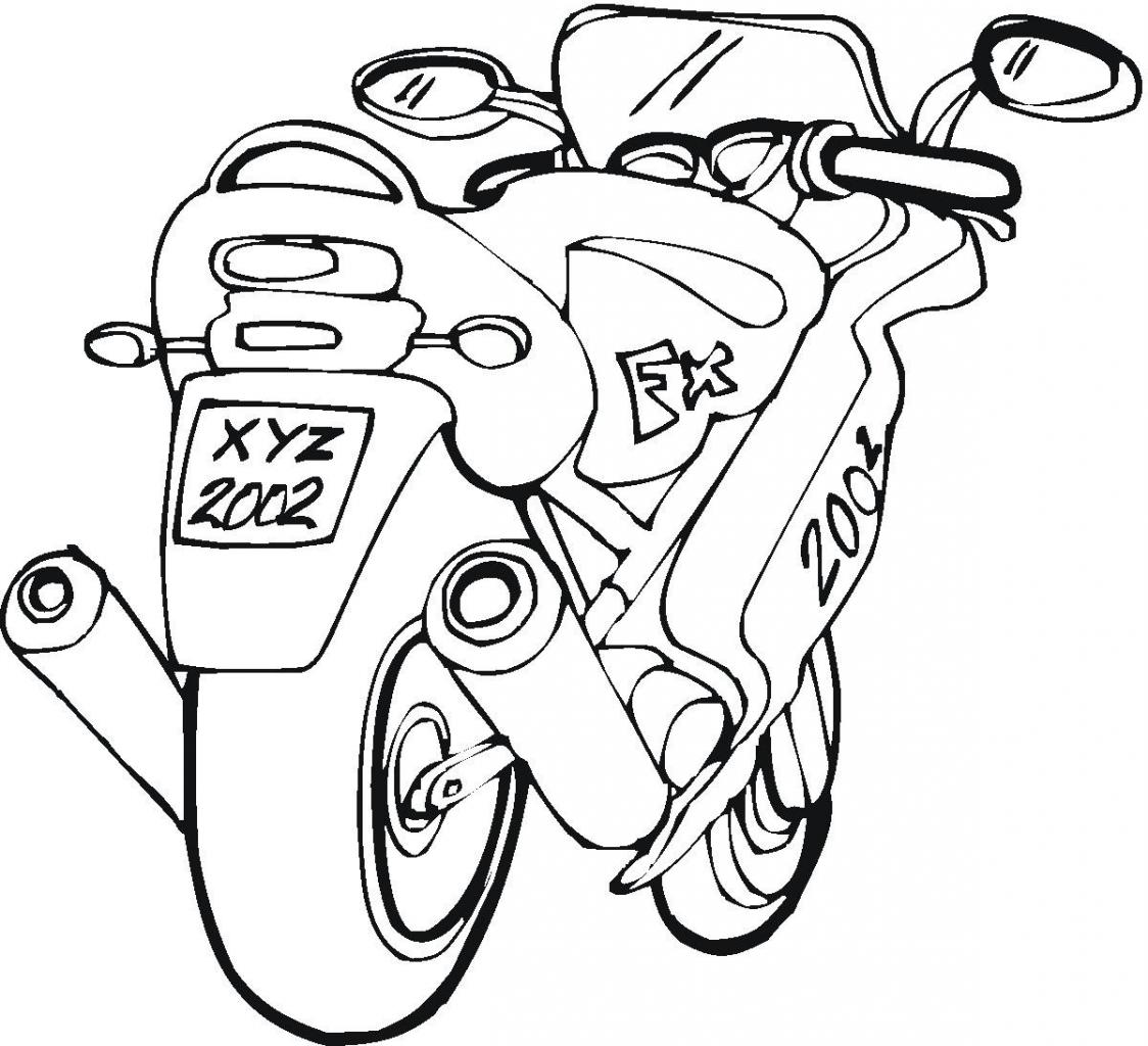 ぬりえページ: バイク (交通機関) #136298 - 無料の印刷可能なぬりえページ