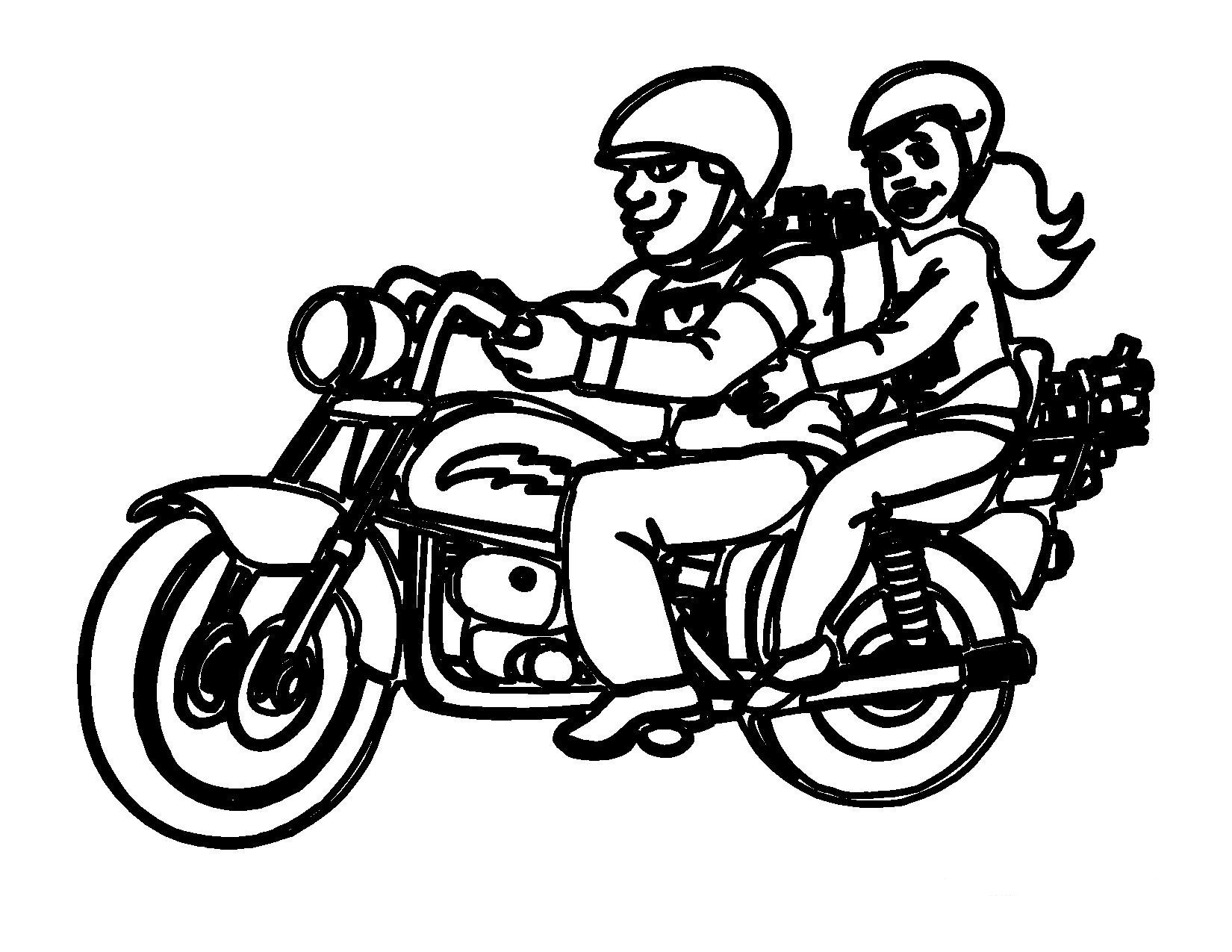 ぬりえページ: バイク (交通機関) #136300 - 無料の印刷可能なぬりえページ