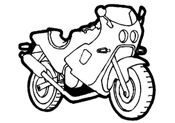 ぬりえページ: バイク (交通機関) #136308 - 無料の印刷可能なぬりえページ