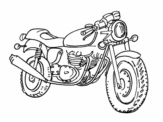 ぬりえページ: バイク (交通機関) #136316 - 無料の印刷可能なぬりえページ