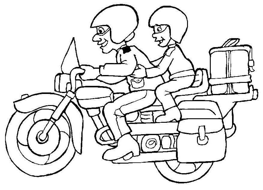 ぬりえページ: バイク (交通機関) #136349 - 無料の印刷可能なぬりえページ