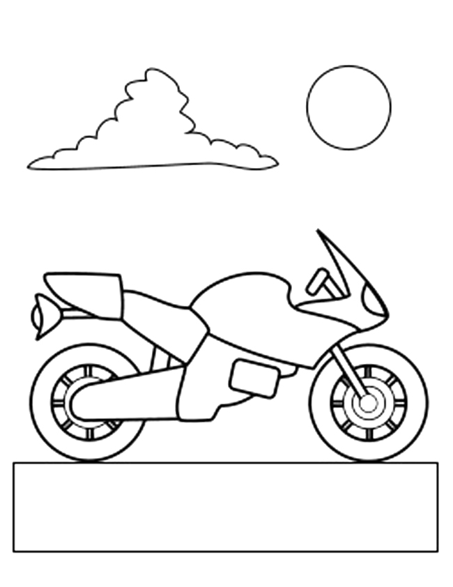 ぬりえページ: バイク (交通機関) #136401 - 無料の印刷可能なぬりえページ