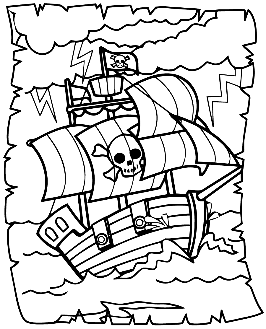 ぬりえページ: 海賊船 (交通機関) #138213 - 無料の印刷可能なぬりえページ