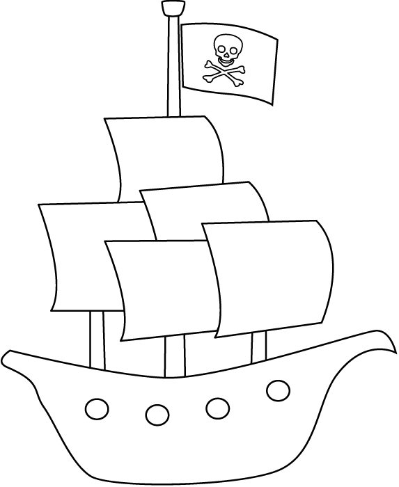 ぬりえページ: 海賊船 (交通機関) #138216 - 無料の印刷可能なぬりえページ