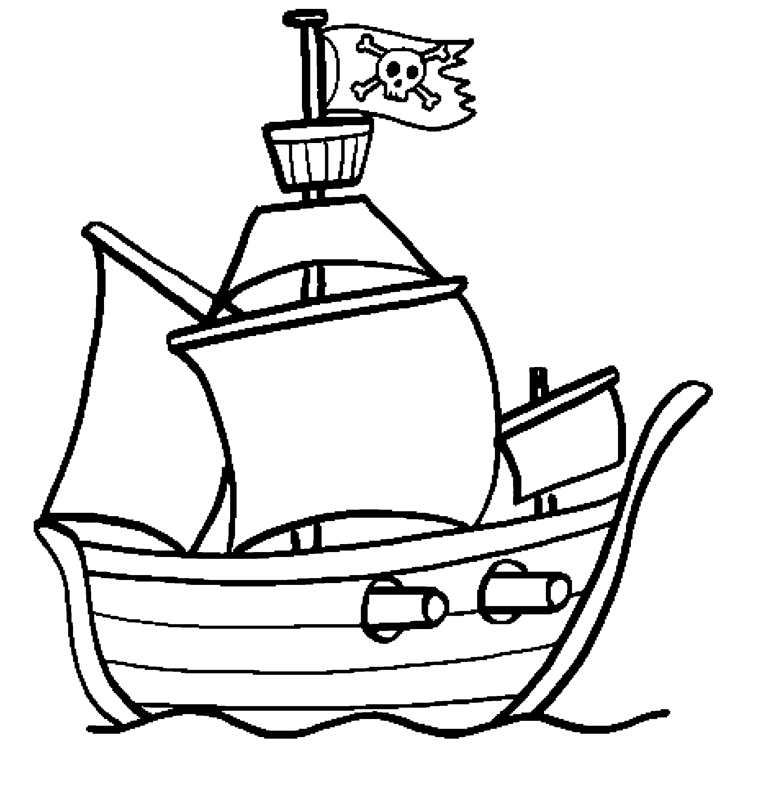 ぬりえページ: 海賊船 (交通機関) #138223 - 無料の印刷可能なぬりえページ