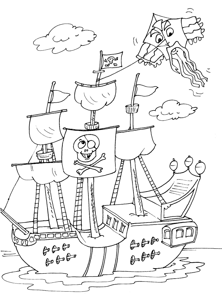 ぬりえページ: 海賊船 (交通機関) #138233 - 無料の印刷可能なぬりえページ