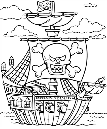 ぬりえページ: 海賊船 (交通機関) #138239 - 無料の印刷可能なぬりえページ