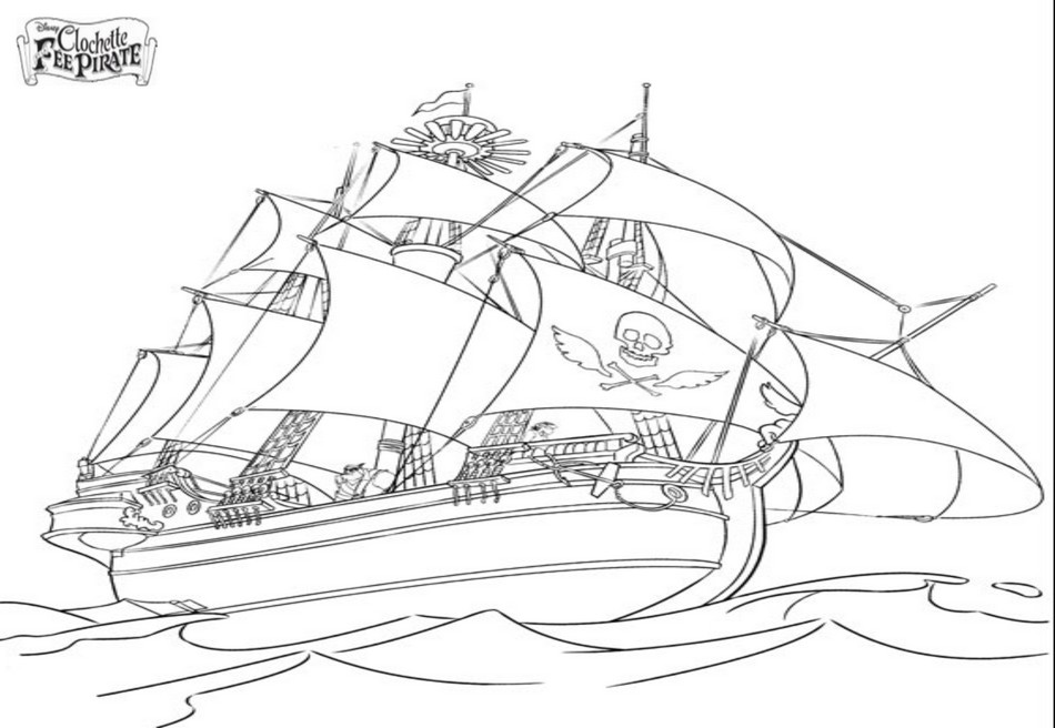 ぬりえページ: 海賊船 (交通機関) #138241 - 無料の印刷可能なぬりえページ